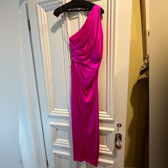 THE SEI - Off-The-Shoulder Silk Maxi Dress Pink - Picture 7 of 7